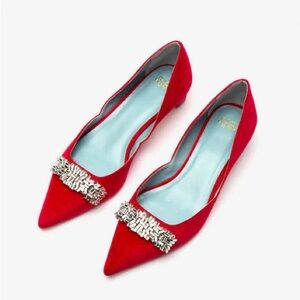 Frances Valentine - Women's Paula Mini Block Heels red size 6.5 NIB